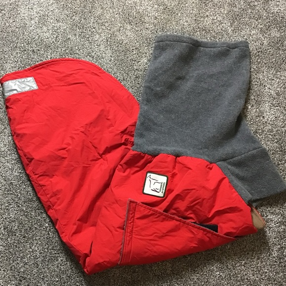 Voyagers K9 Apparel Red/Gray Winter Coat For Dog Size L/XlI